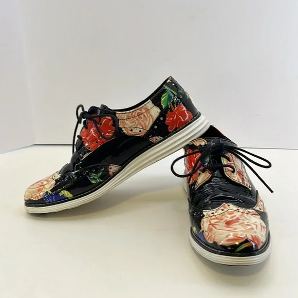 Cole Haan Original Grand w/ Tip Floral Print Lace-Up Oxford Shoes Women’s size 7 - Picture 16 of 16